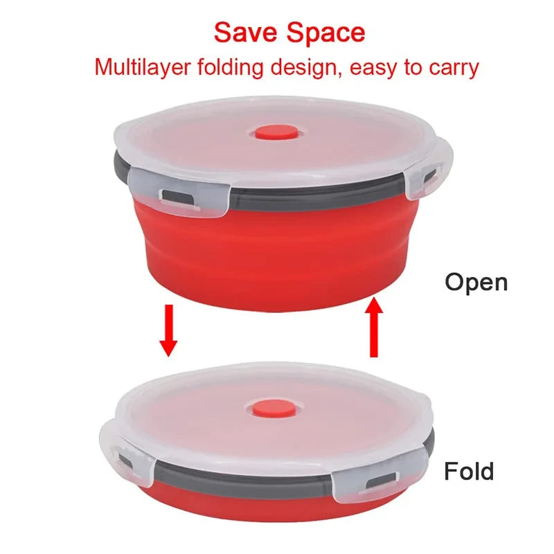 Collapsible Silicone Meal Prep Containers