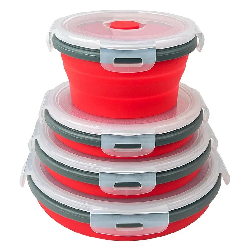 Collapsible Silicone Meal Prep Containers